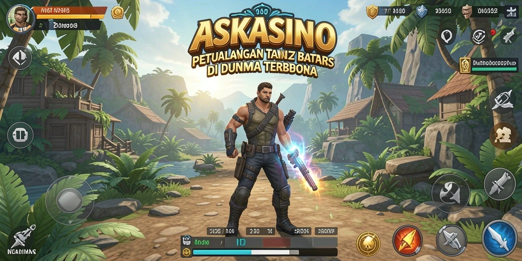 Gameplay seru di dunia terbuka ASKASINO yang penuh petualangan.