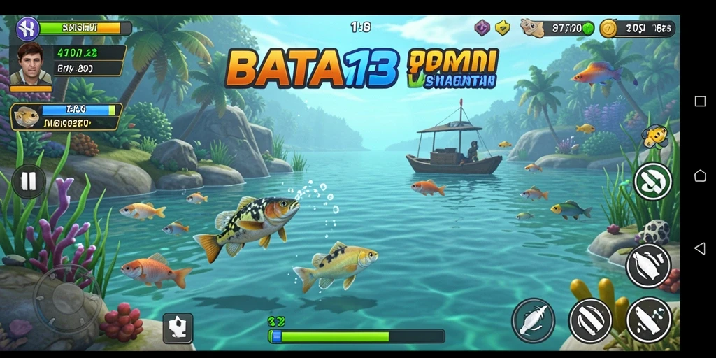 Tampilan menawan selama gameplay memancing di BATA123.