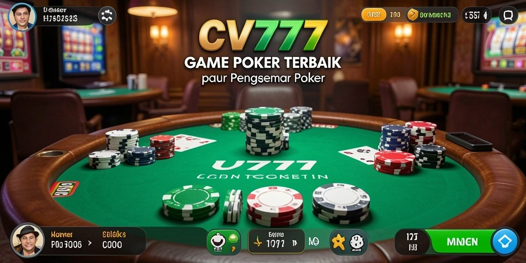Tampilan gameplay Poker yang seru di CV777.