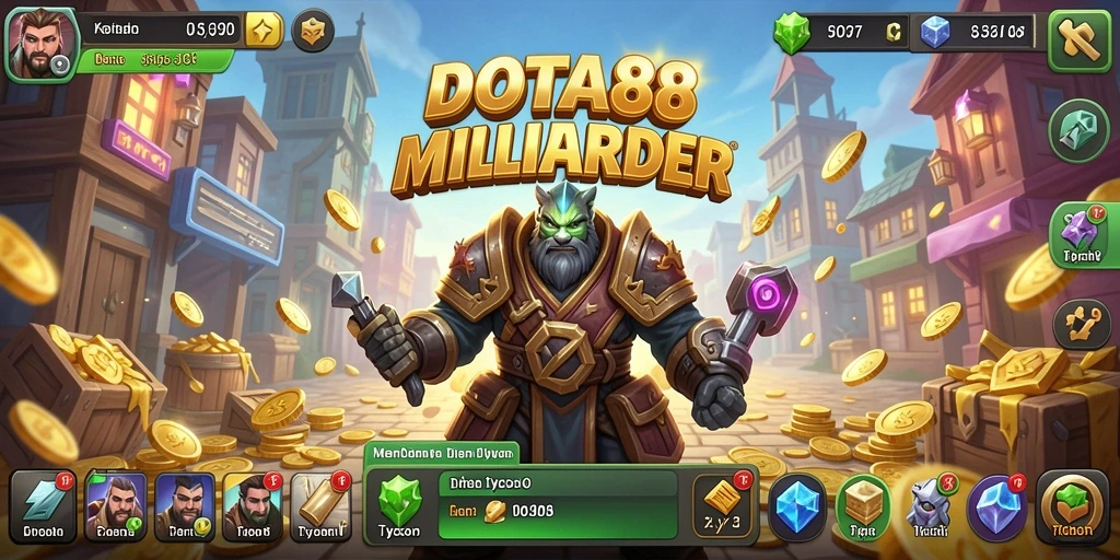 Tampilan gameplay DOTA88 menunjukkan keseruan membangun empire bisnis.