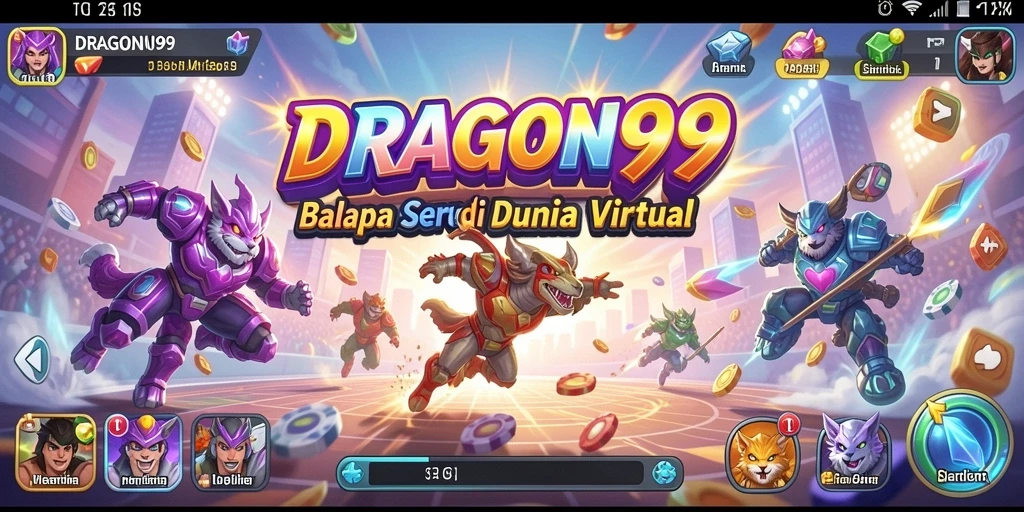 Tampilan gameplay mendebarkan dari <strong>DRAGON99</strong> dengan balapan yang cepat.