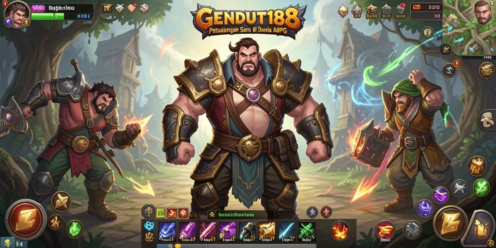 Screenshot menampilkan pertarungan seru dalam GENDUT188.