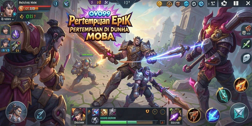 Screenshot dari gameplay seru OVO99 dengan pertempuran epik.