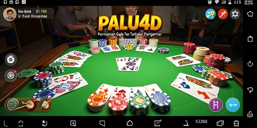 Screenshot PALU4D menampilkan keseruan permainan Gaple yang dinamis.
