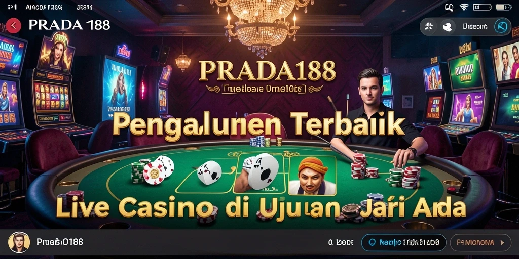 Tampilan gameplay Live Casino yang menarik di PRADA188 dengan dealer langsung.