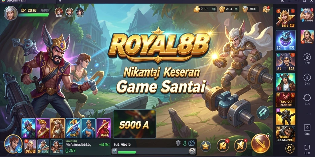 Tampilan seru dari gameplay ROYAL88 yang penuh warna.
