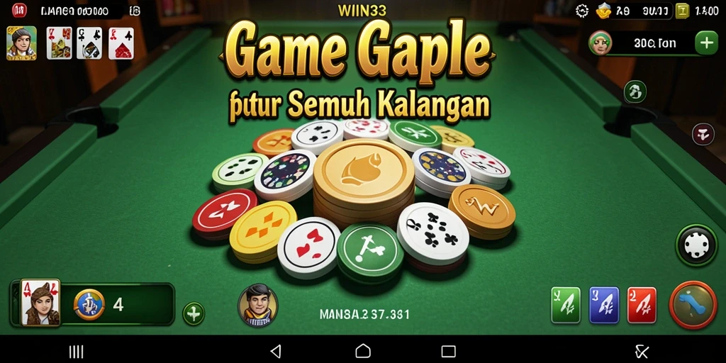 Tampilan gameplay menyenangkan dari WIN33 saat bermain Gaple.
